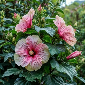 Гибискус Иден Бьюти купить по цене от 460р. в интернет-магазине «Посадика» с доставкой почтой в в Томарие и по всей России – [изображение №1].